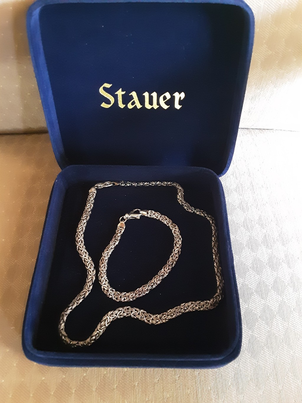 Stauer Argento Byzantine Necklace And Bracelet Set - Sterling Silver